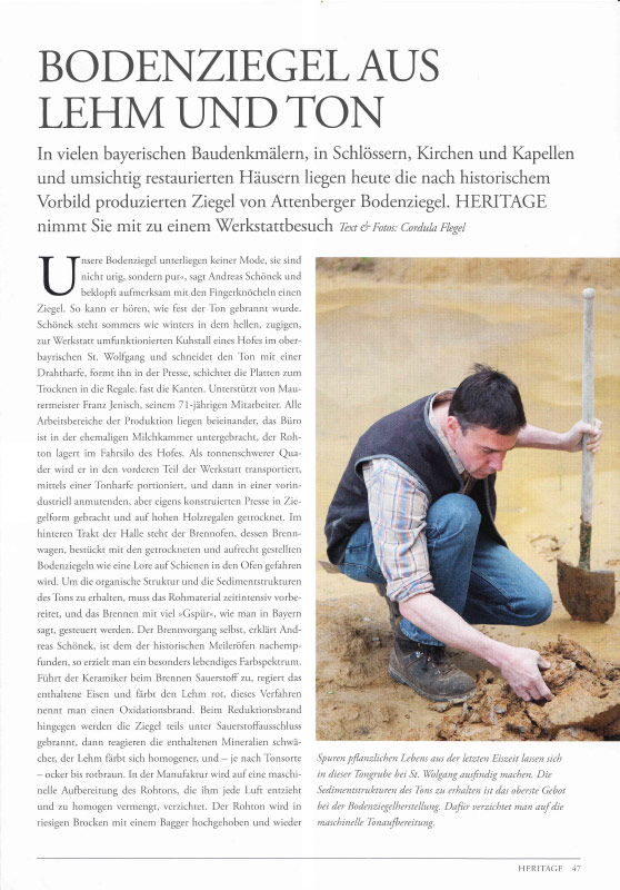 HERITAGE: Bodenziegel aus Lehm und Ton