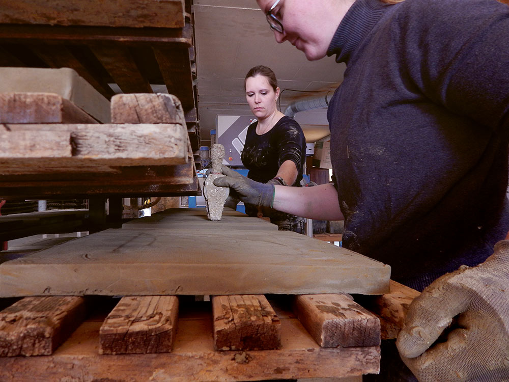 Herstellung von ornamentierten Platten