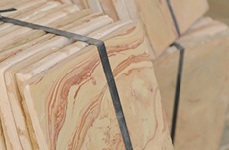 Beige-marmorierte Bodenziegel aus Wasserburger Seeton